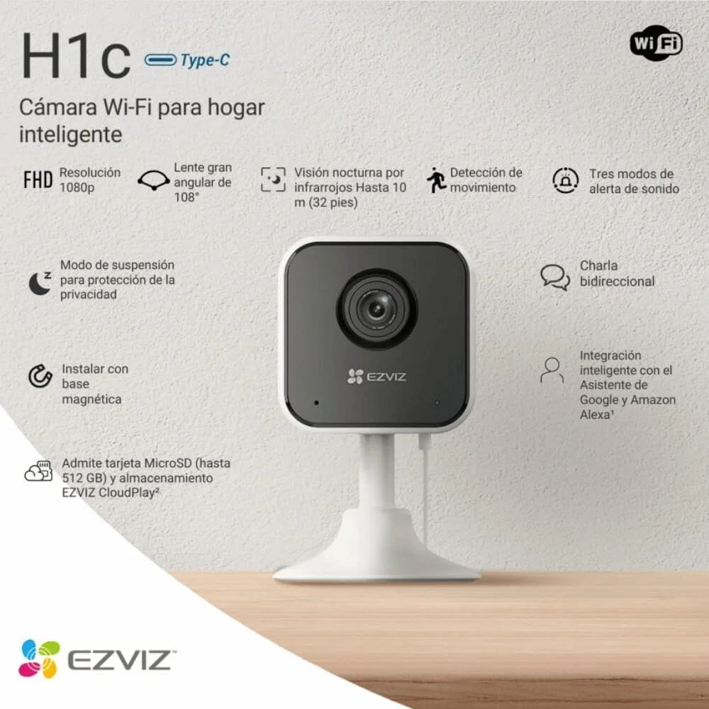 Cámara De Seguridad Ezviz H1C WIFI 2MP
